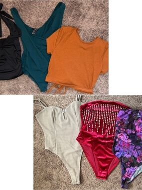 Large Bodysuits & Crop Tops